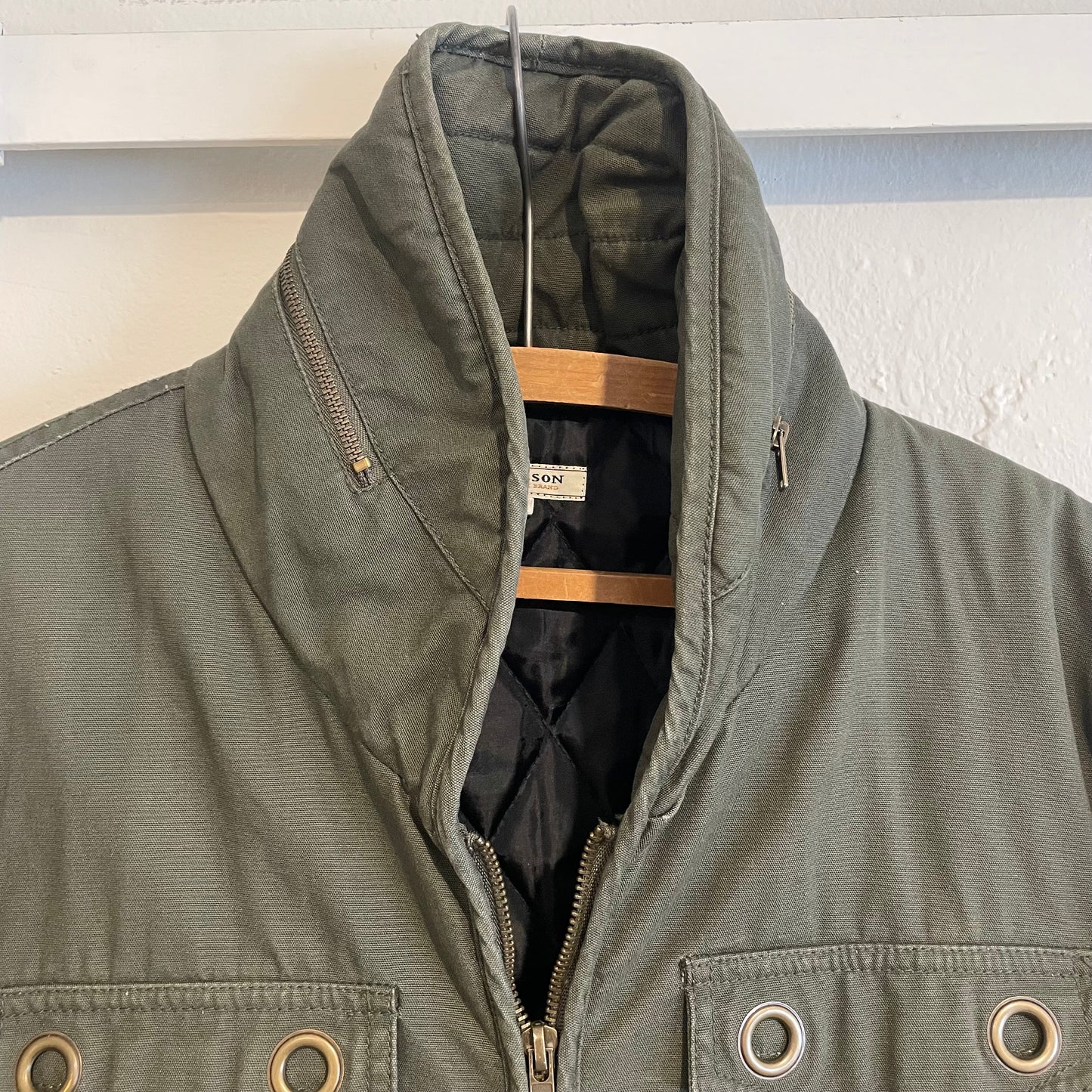 Olive Quilted Canvas Utility Jackey