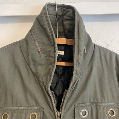 Olive Quilted Canvas Utility Jackey
