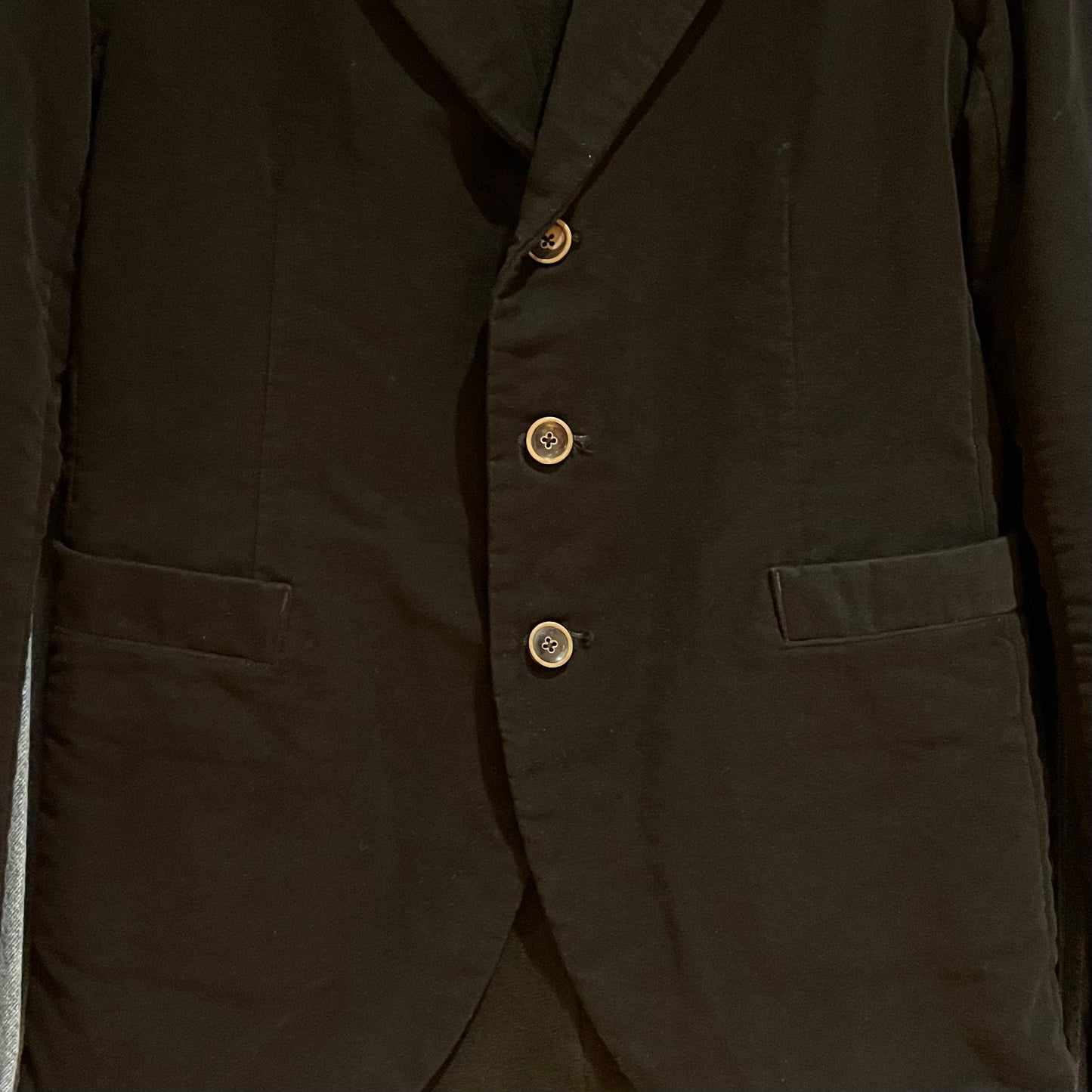 Melton Wool Tailored Jacket Black