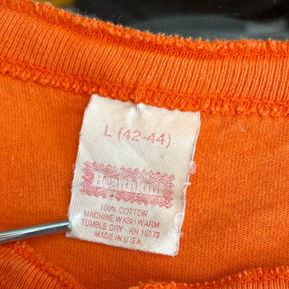 Henley Neck T-Shirt Orange