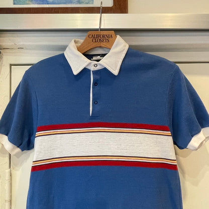 Stripe Polo Shirt Blue