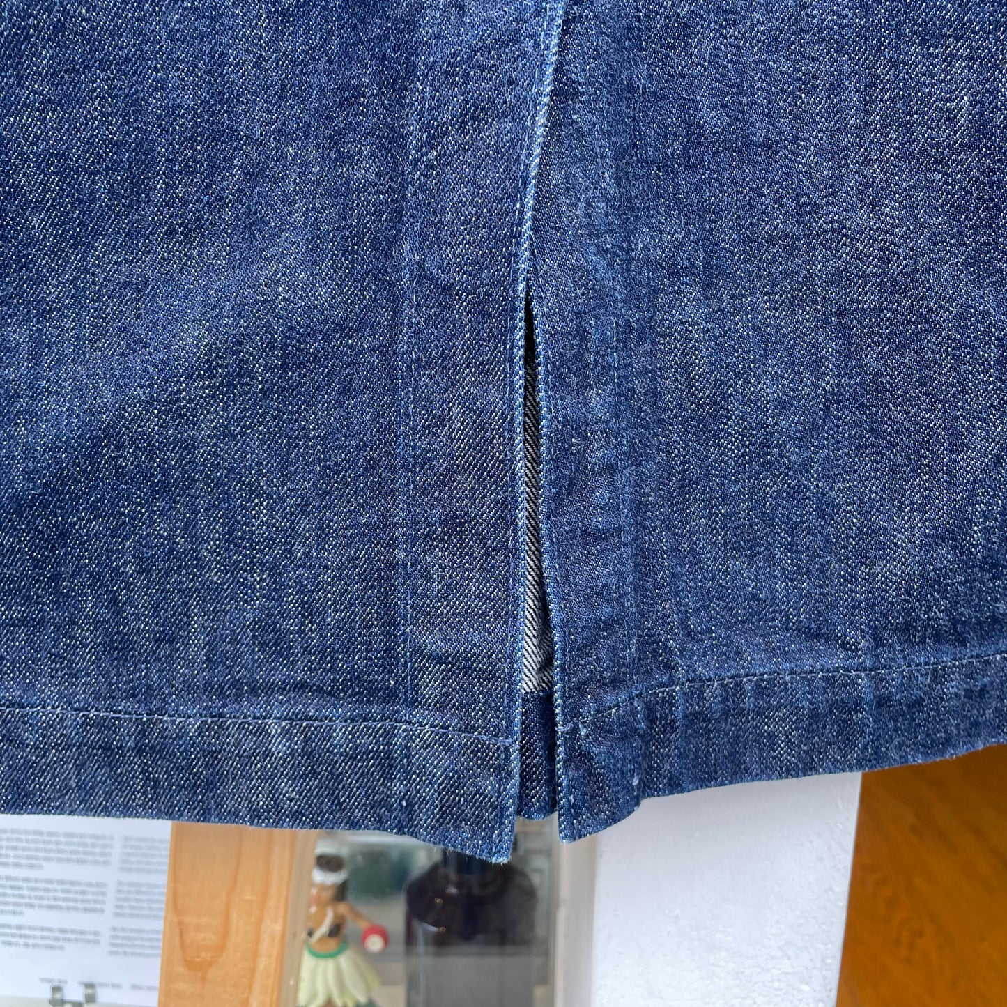 Denim Tight Skirt Blue