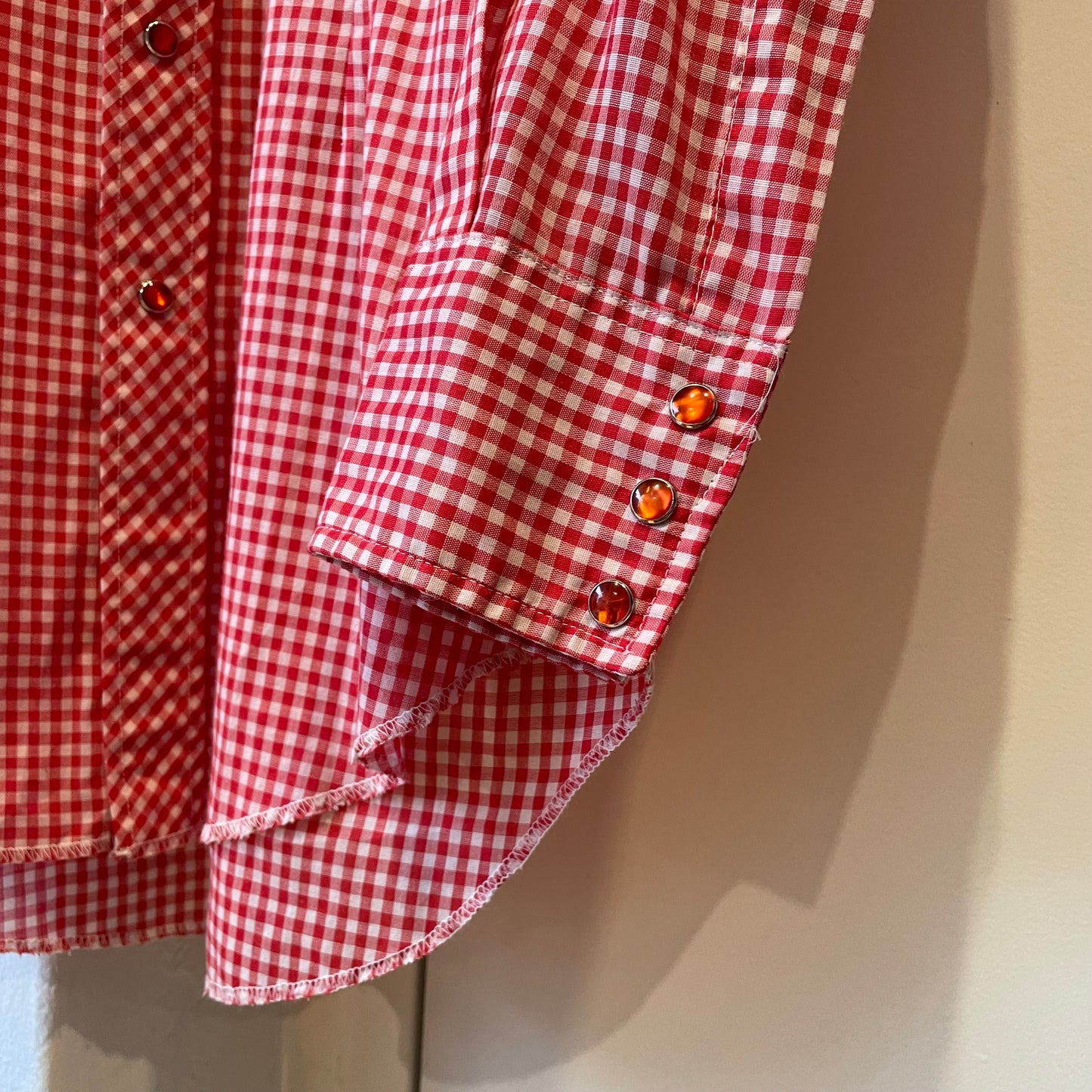 Long Tails Western Shirt Red Gingham