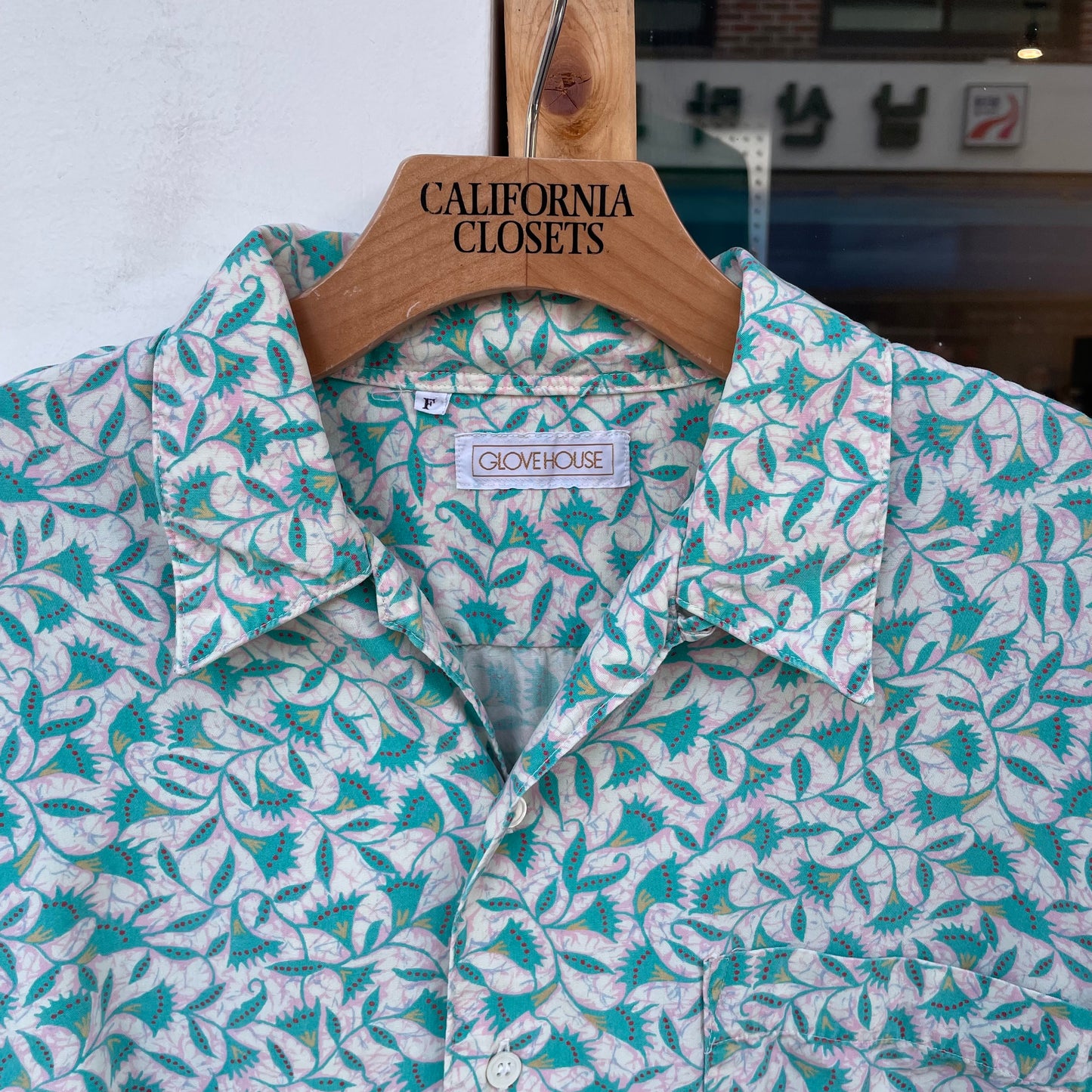 Floral Short Sleeve Shirt Green