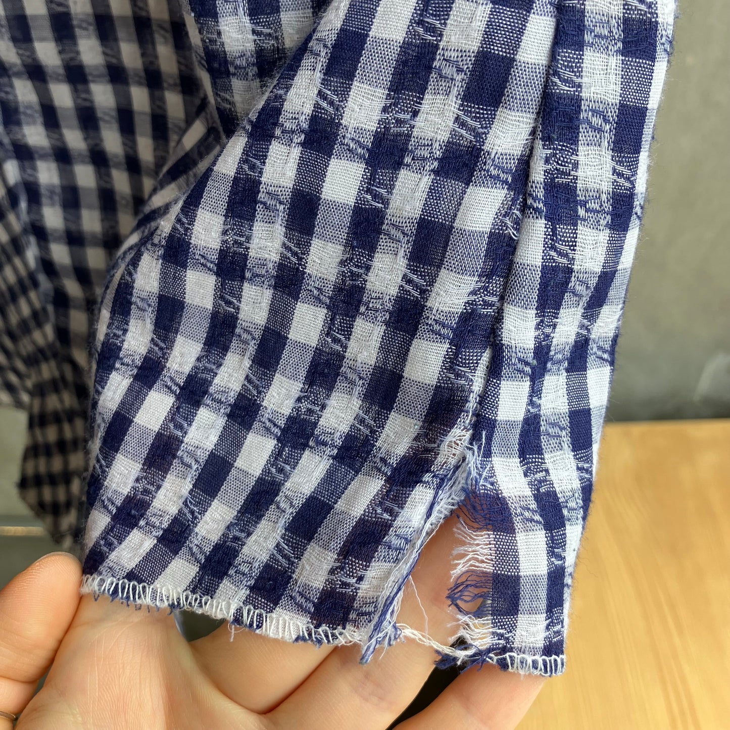 Check Western Short Sleeve Shirt Blue