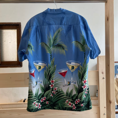 Tropical Aloha Shirt Blue