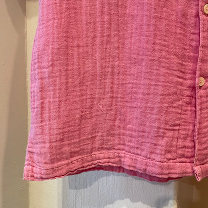 Gauze Short Sleeve Shirt Pink