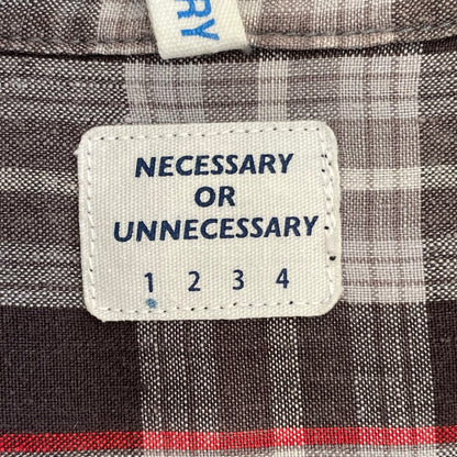 Check Short Sleeve Shirt Brown