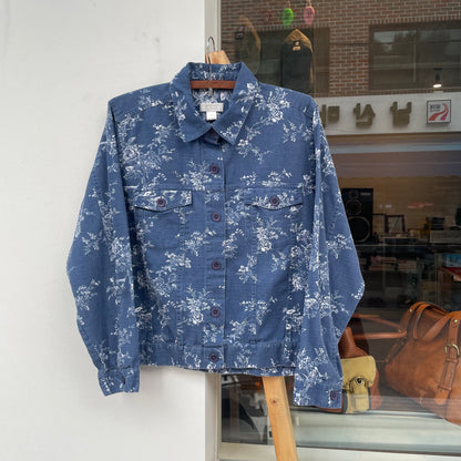 Floral Print Jacket Navy