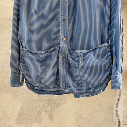 Stripe Shirt Long Sleeve Blue