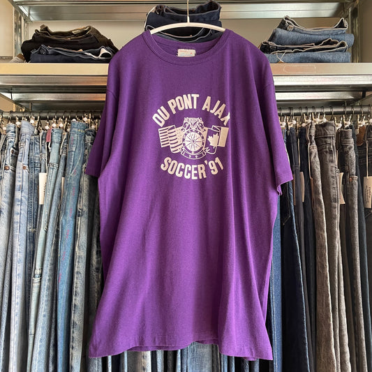 Purple '91 Du Pont Ajax Soccer T-Shirt
