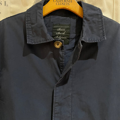Single Collar Cotton Jacket Washed Navy