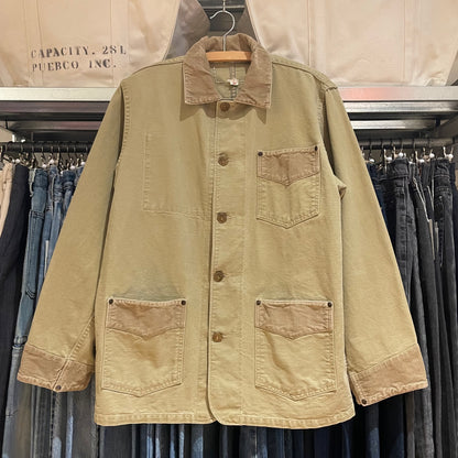 Washed Coverall Jacket/Coat Khaki