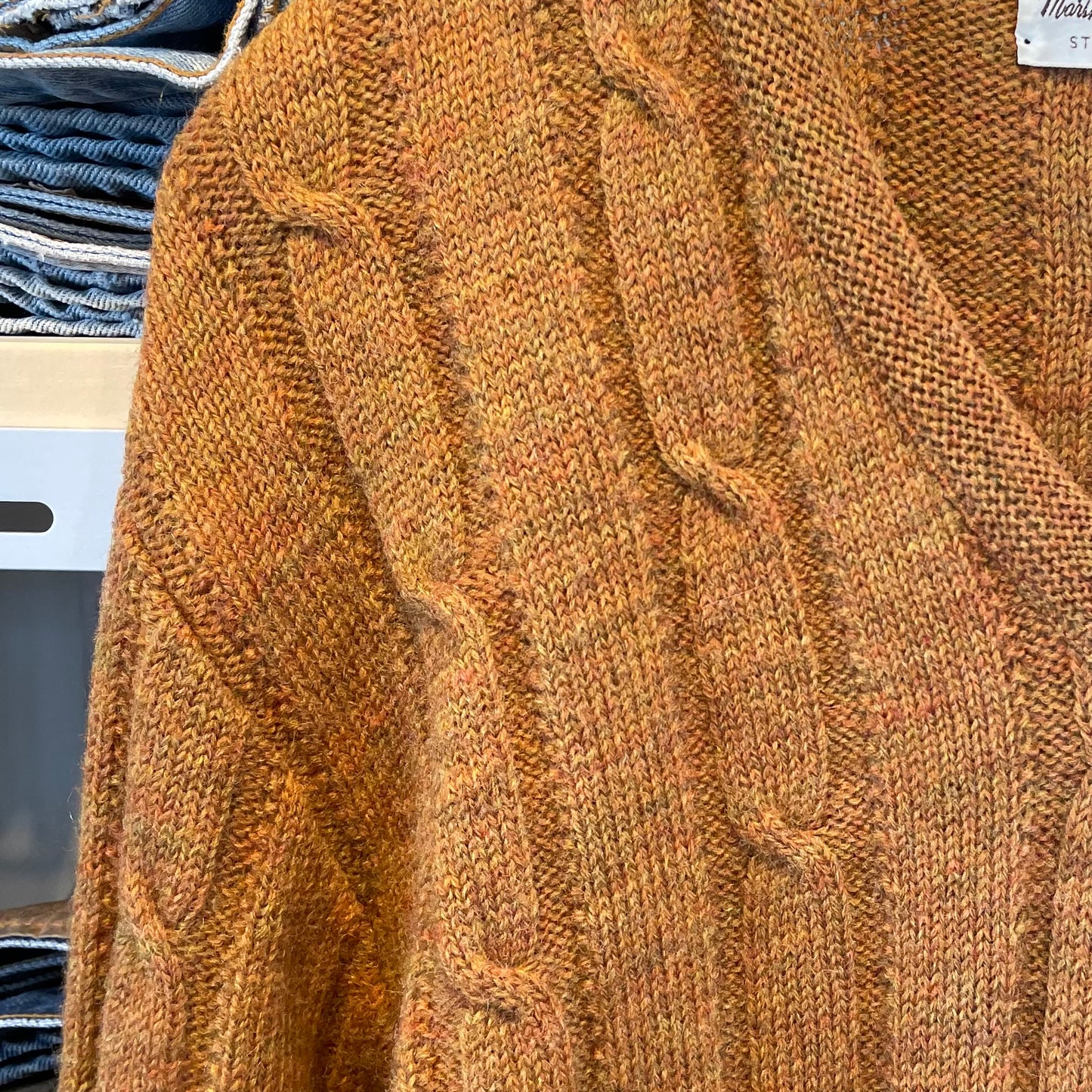 V-neck Knit Sweater Camel