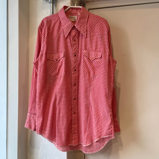 Long Tails Western Shirt Red Gingham