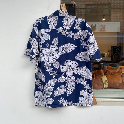 Floral Aloha Shirt Navy