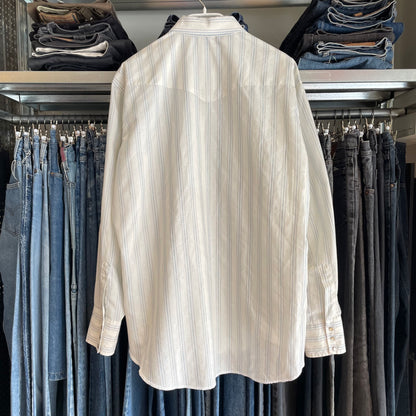 Stripe Shirt Blue Cowboy Cut Regular Fit