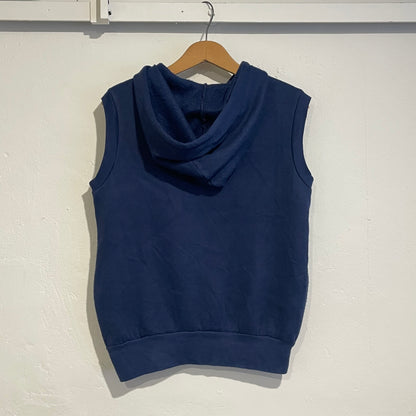 Hooded Vest Sweatshirt Navy