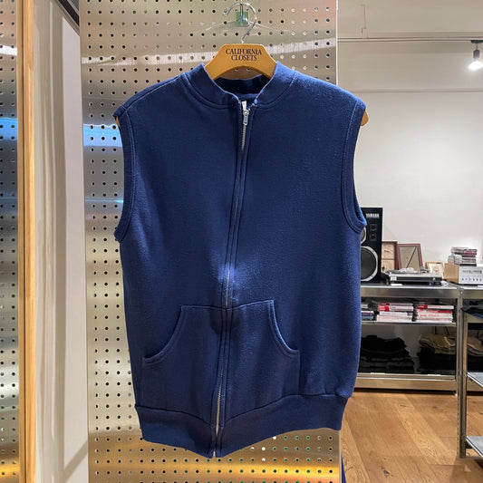 Zip Sweat Vest Navy
