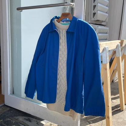 Zip Up Cotton Jacket Blue