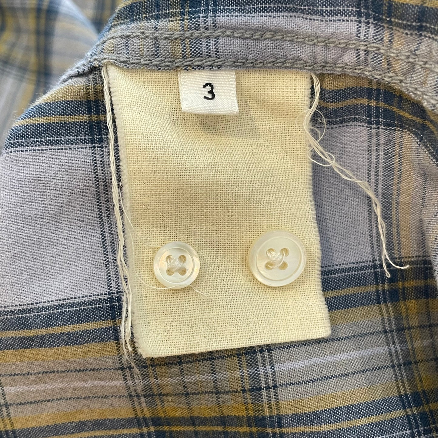 Lightweight Plaid Button-Up Shirt Blue/Yellow
