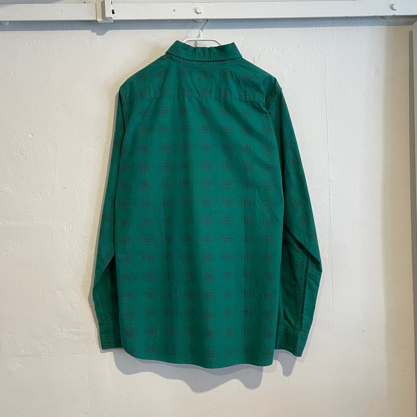 Ombre Check Cotton Shirt Green