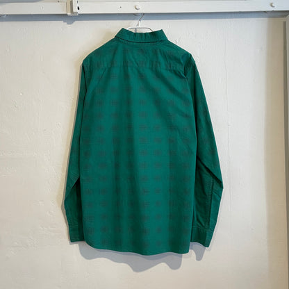 Ombre Check Cotton Shirt Green