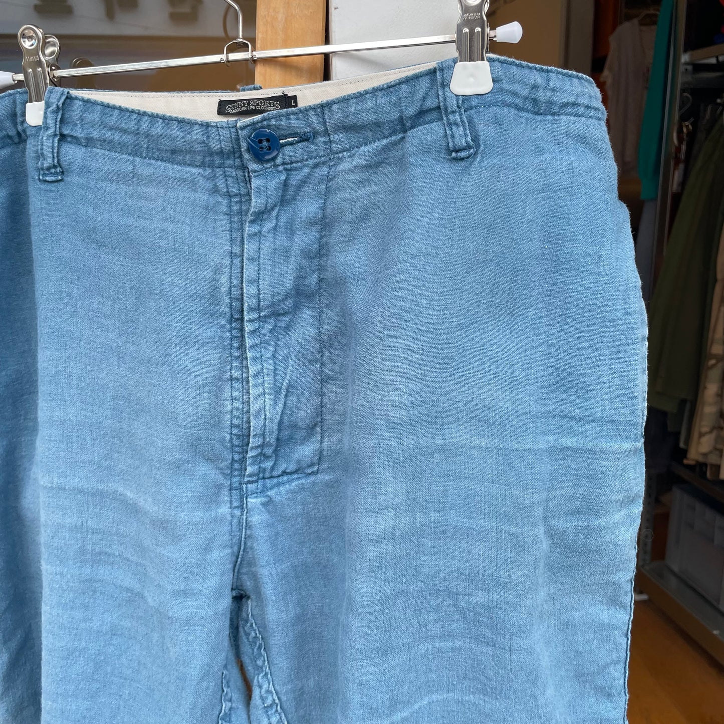 Linen Short Blue