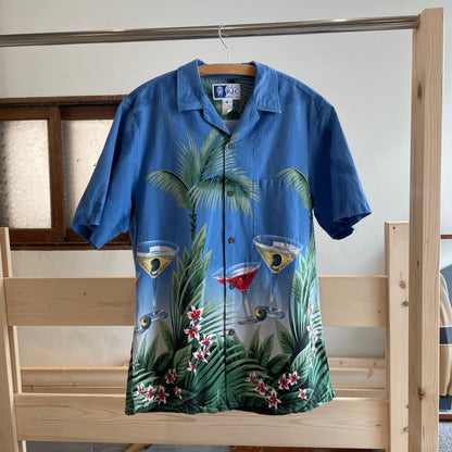 Tropical Aloha Shirt Blue