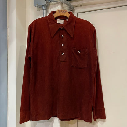 Velour Polo Shirt Burgundy