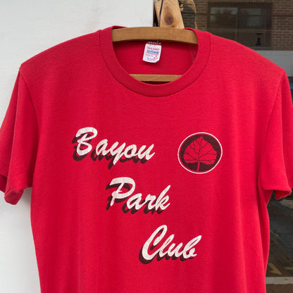 Bayou Park Club Script Leaf Logo Tee