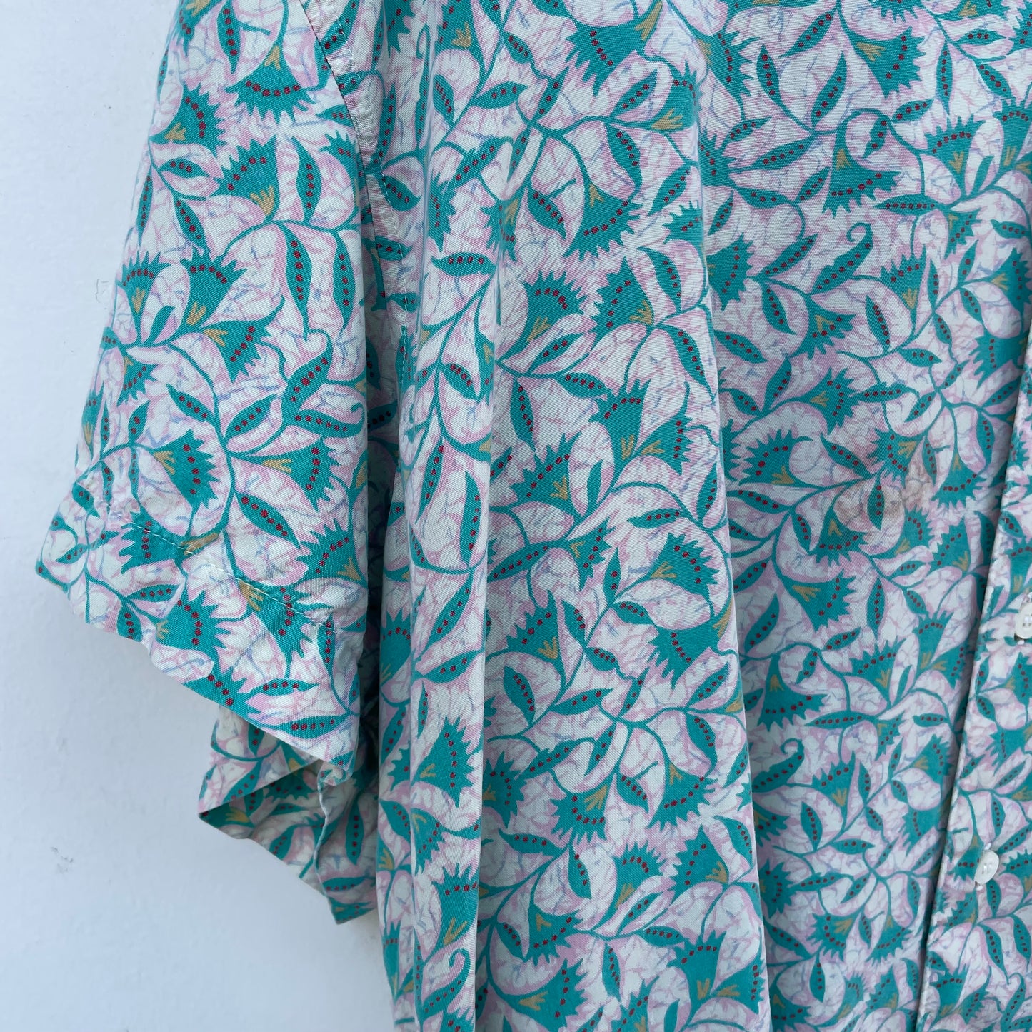 Floral Short Sleeve Shirt Green