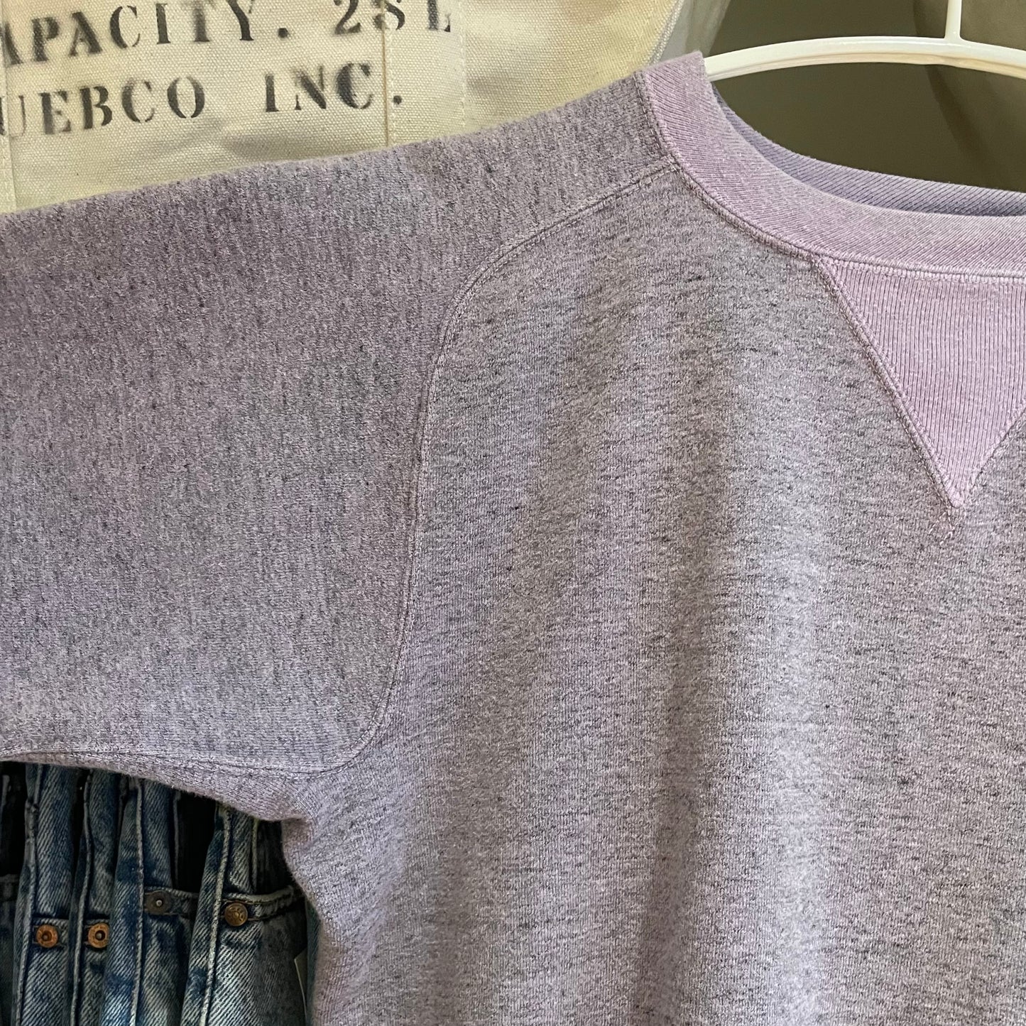 Heathered Lavender Vintage-Inspired Sweatshirt