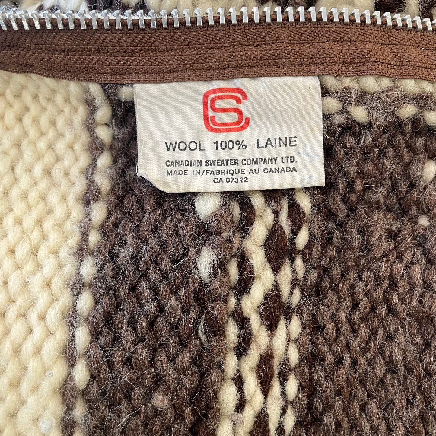 Thunderbird Pattern Cowichan Shawl Collar Zip-up Cardigan