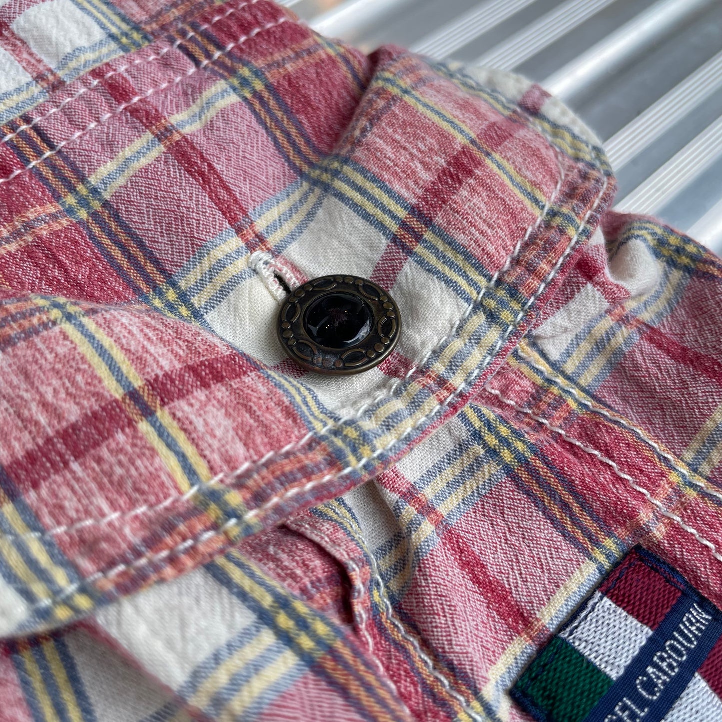 Check Short Sleeve Shirt Red