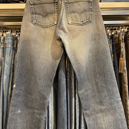 Light Wash Tapered Denim Jeans Italy