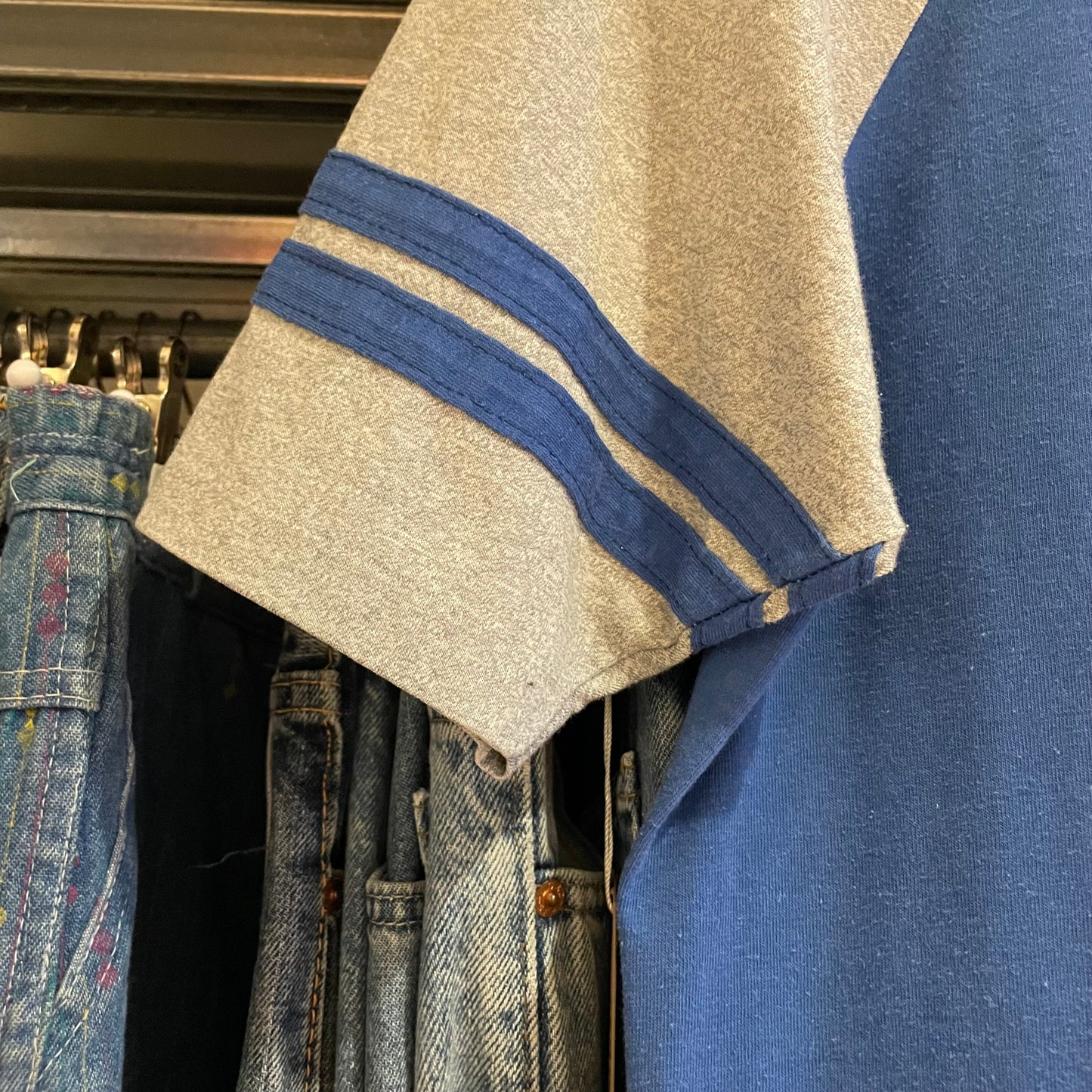 US Navy Aviano Italy Ringer Tee Blue M