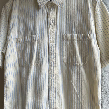 Stripe Short Sleeve Shirt Ivory