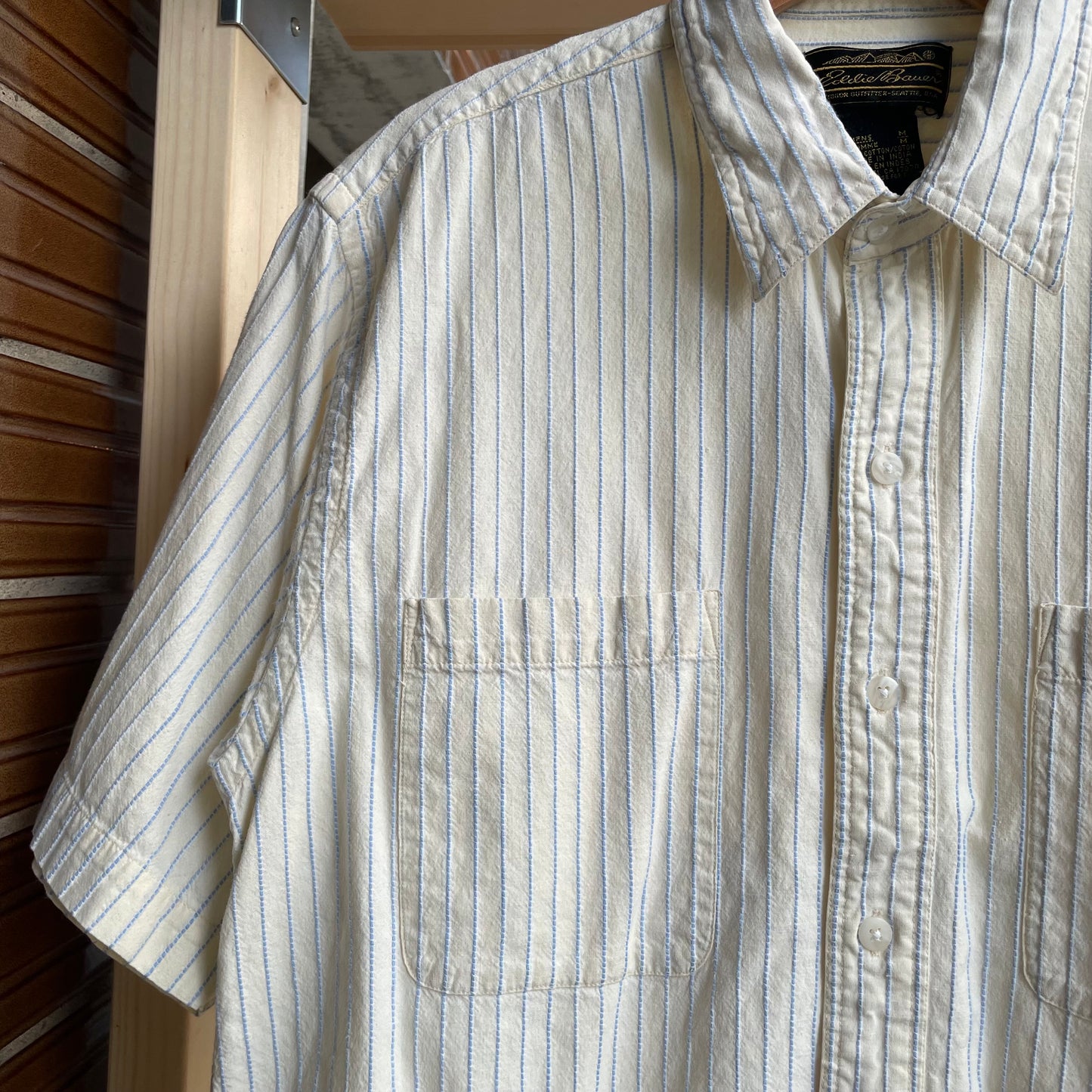 Stripe Short Sleeve Shirt Ivory