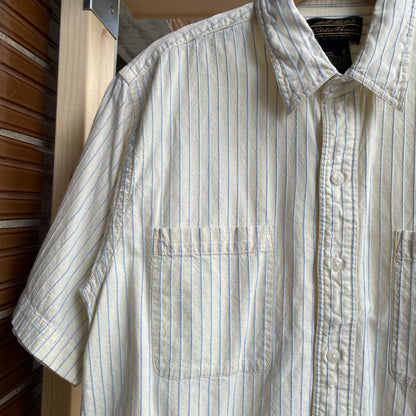 Stripe Short Sleeve Shirt Ivory