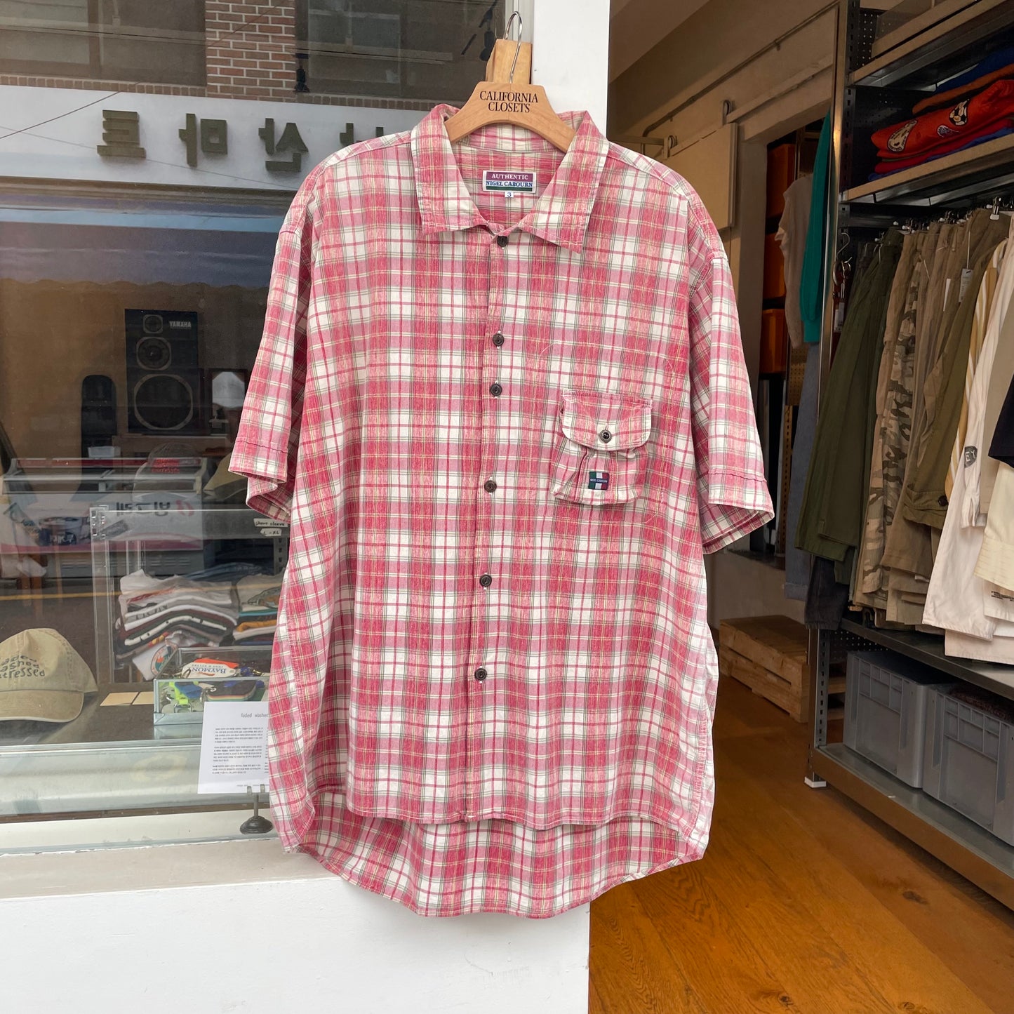 Check Short Sleeve Shirt Red