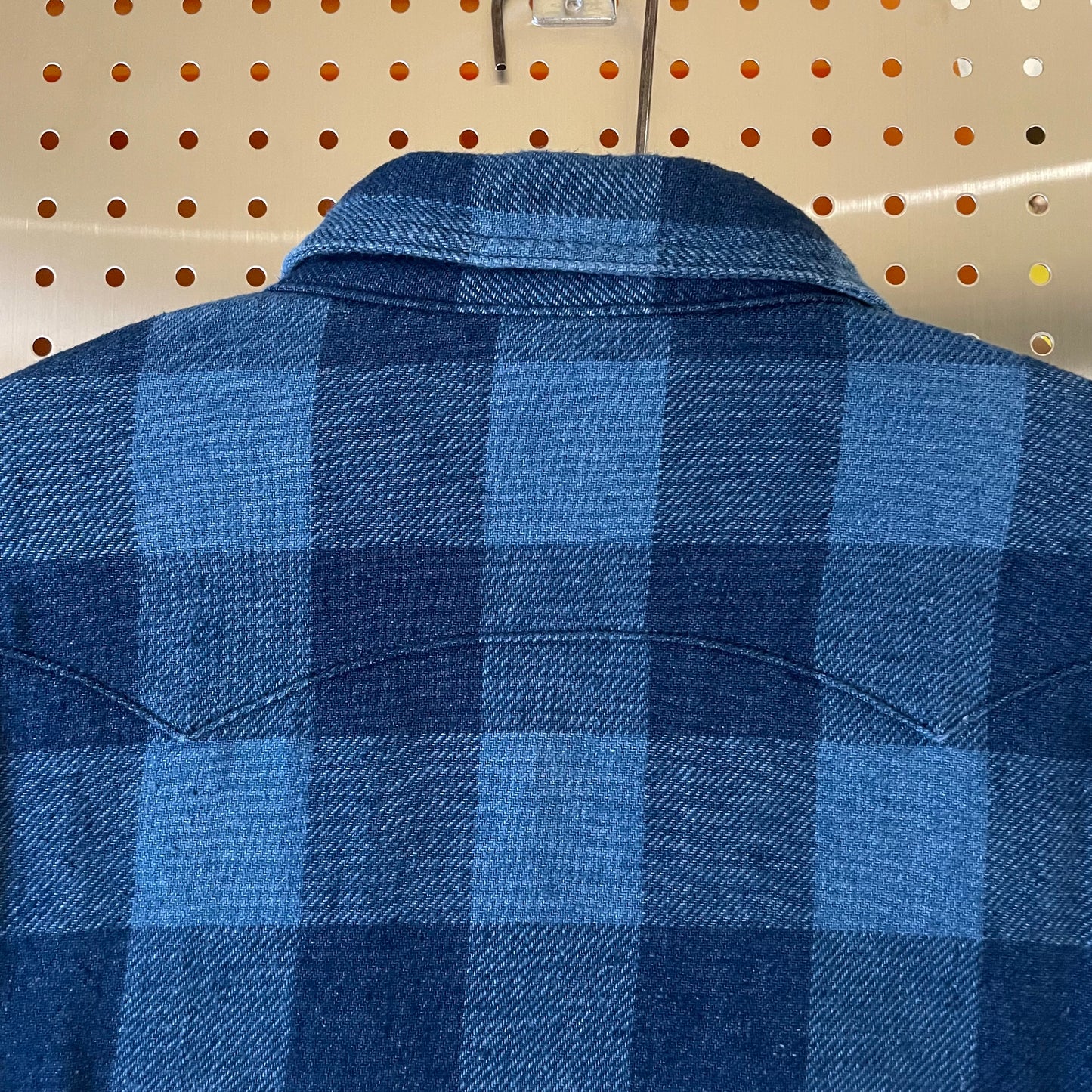 Faded Buffalo Check Western Flannel Blue