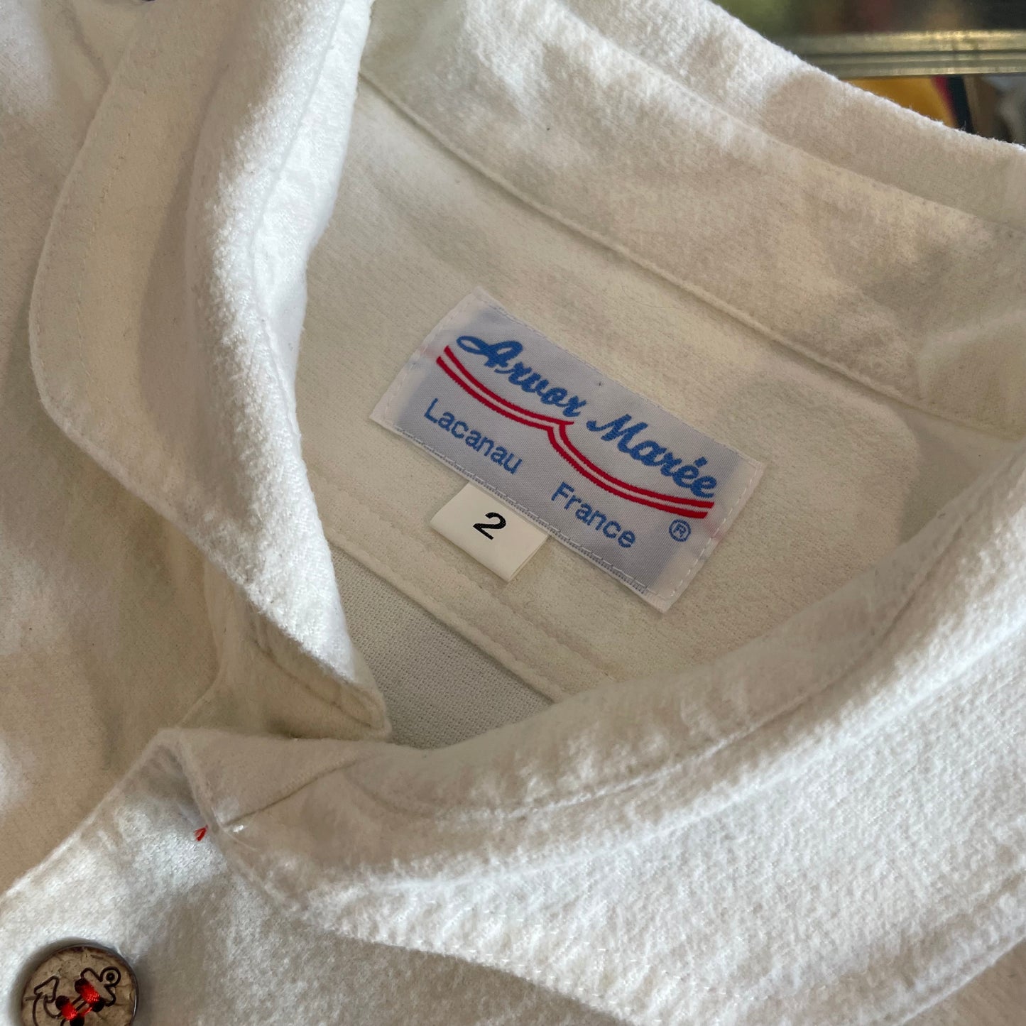 Sailor Collar Pullover Shirt White