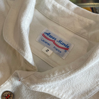 Sailor Collar Pullover Shirt White