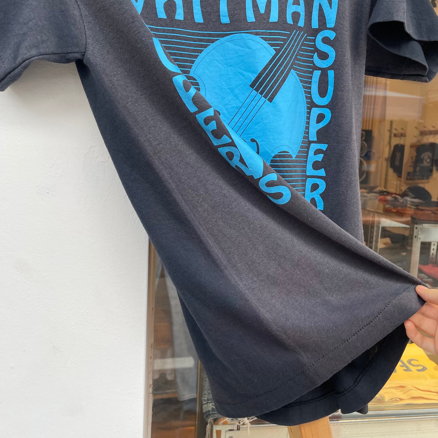 Whitman Super Strings Cello Bass Music Tee Faded Black