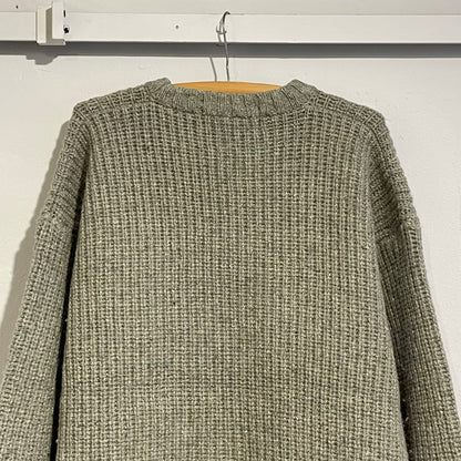 Wool/Silk Ribbed Knit Sweater Mint