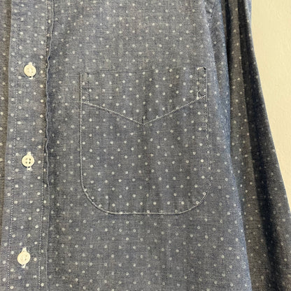 White Dot Pocket Shirt Blue