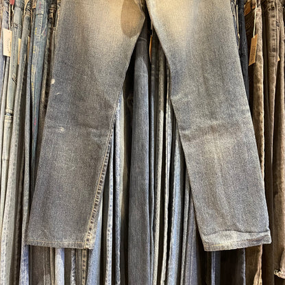 Light Wash Tapered Denim Jeans Italy
