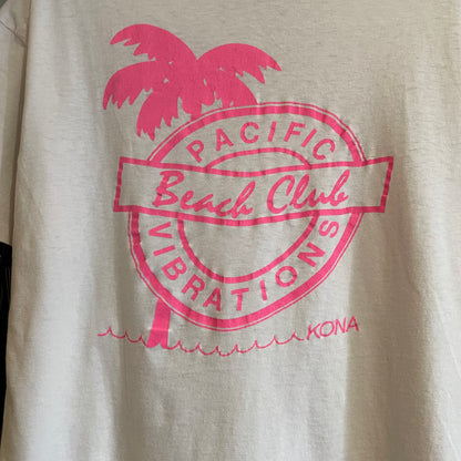 Pacific Beach Club Palm Graphic Tee White