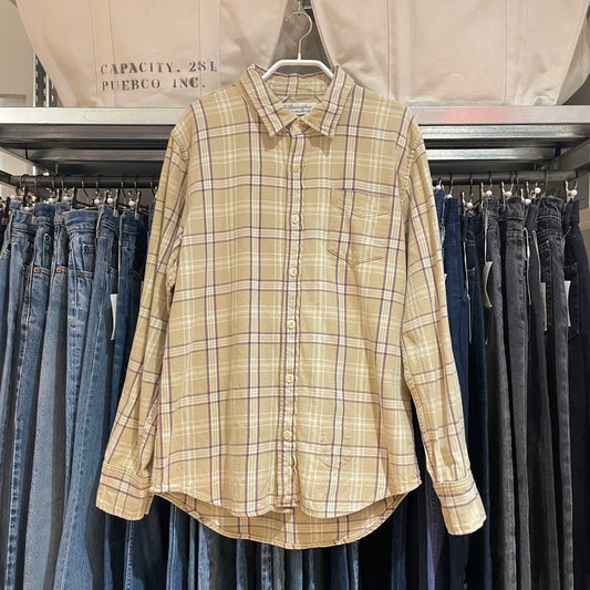 The Golden State Plaid Shirt Beige Checked